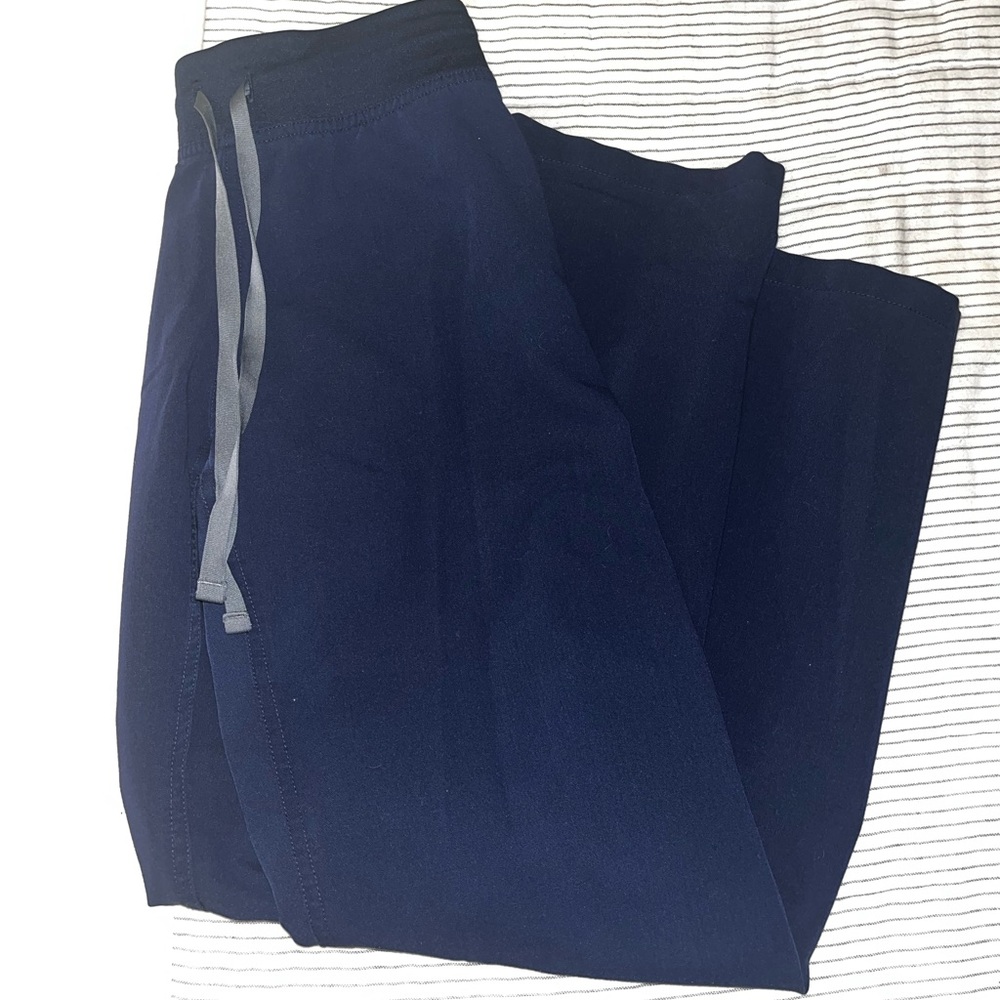 women's Navy Livingston - Petite Basic Scrub Pants - XS - Petite / Navy